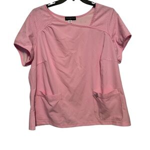 Mariposa Light Pink Scrub Top-2XL